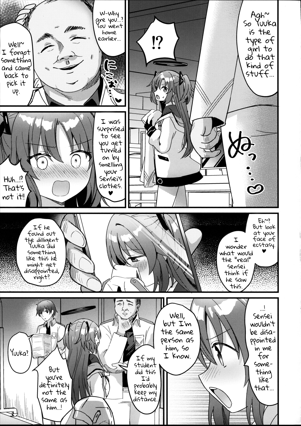 Hentai Manga Comic-A book about a teacher who is so fat and creepy that he destroyed Kivotos, and who rapes Yuuka from another world with NTR-Read-8